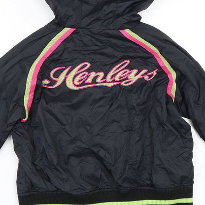 Henleys Womens Black   Windbreaker Coat Size S