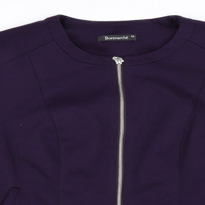 Womens UK Size 14 Bonmarché Purple Jacket