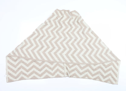 Preworn Womens Beige Striped Knit Pullover Jumper One Size  - Poncho