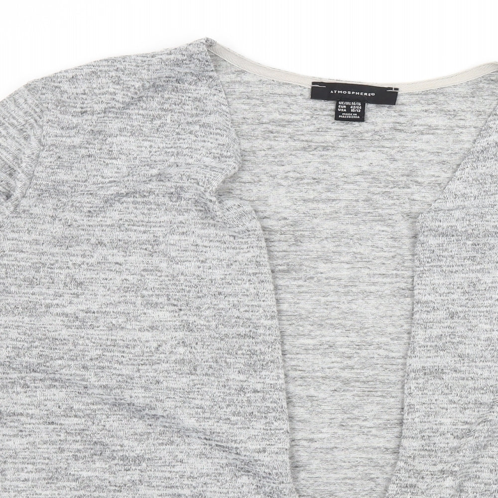 Atmosphere Womens Grey  Knit Cardigan Jumper Size 14