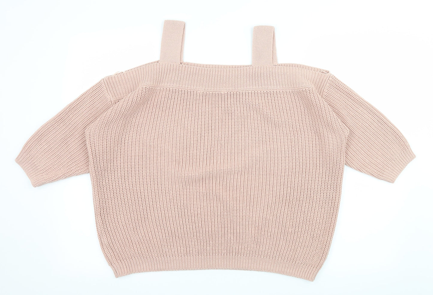 George Womens Pink  Knit Pullover Jumper Size 14  - Cut Out Shoulder