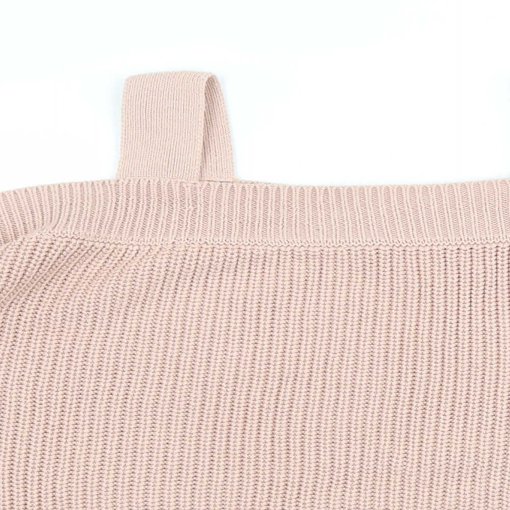 George Womens Pink  Knit Pullover Jumper Size 14  - Cut Out Shoulder