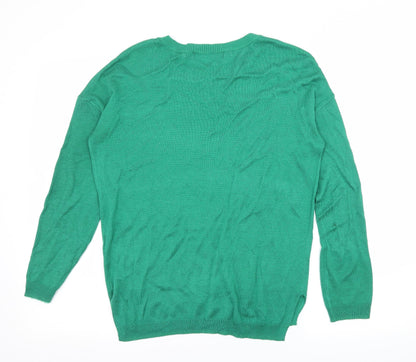 Marks & Spencer Womens Green  Knit Pullover Jumper Size S
