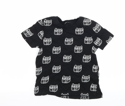 George Boys Black Geometric Jersey Basic T-Shirt Size 2-3 Years  - Hipster Dog
