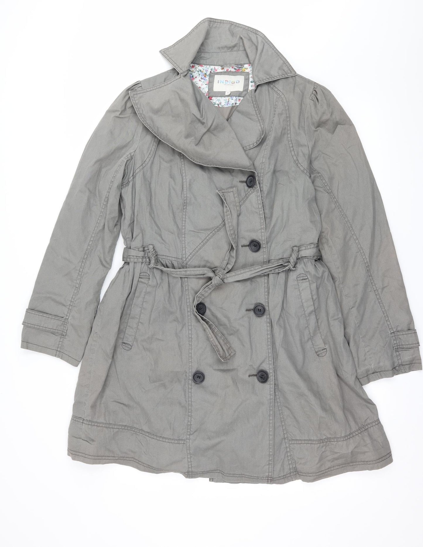 Womens UK Size 12 Marks and Spencer Grey Overcoat