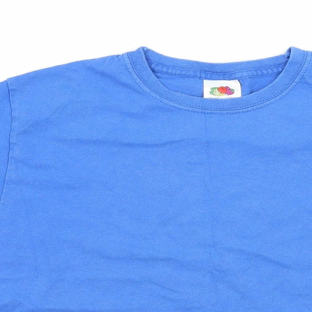 Fruit of the Loom Boys Blue  Jersey Basic T-Shirt Size 5-6 Years