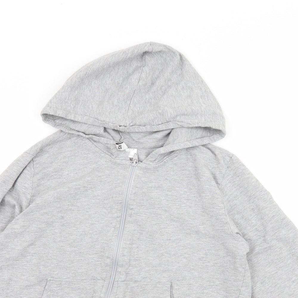 Womens UK Size XS Divided by H&M Grey Full Zip Hoodie