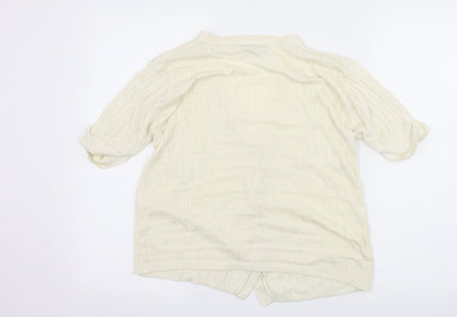 Papillon Womens Ivory  Knit Cardigan Jumper Size M