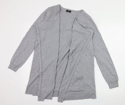 F&F Womens Grey  Knit Cardigan Jumper Size 14