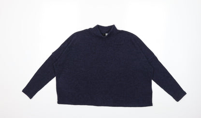 H&M Womens Blue  Knit Pullover Jumper Size XS