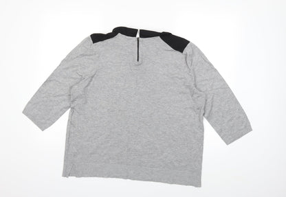 Papaya Womens Grey  Knit Pullover Jumper Size 20