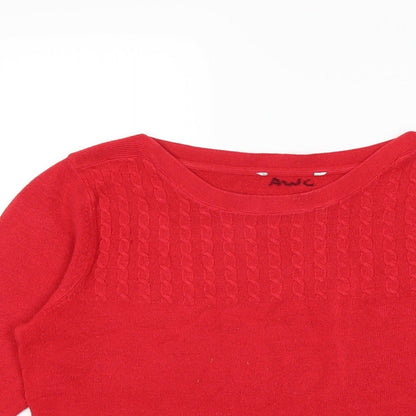 BHS Womens Red  Knit Pullover Jumper Size 10