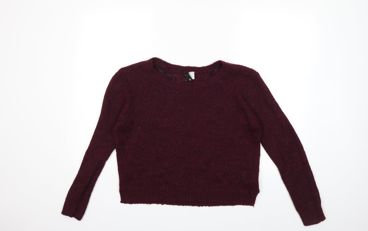 H&M Womens Red  Knit Pullover Jumper Size S