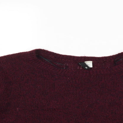 H&M Womens Red  Knit Pullover Jumper Size S
