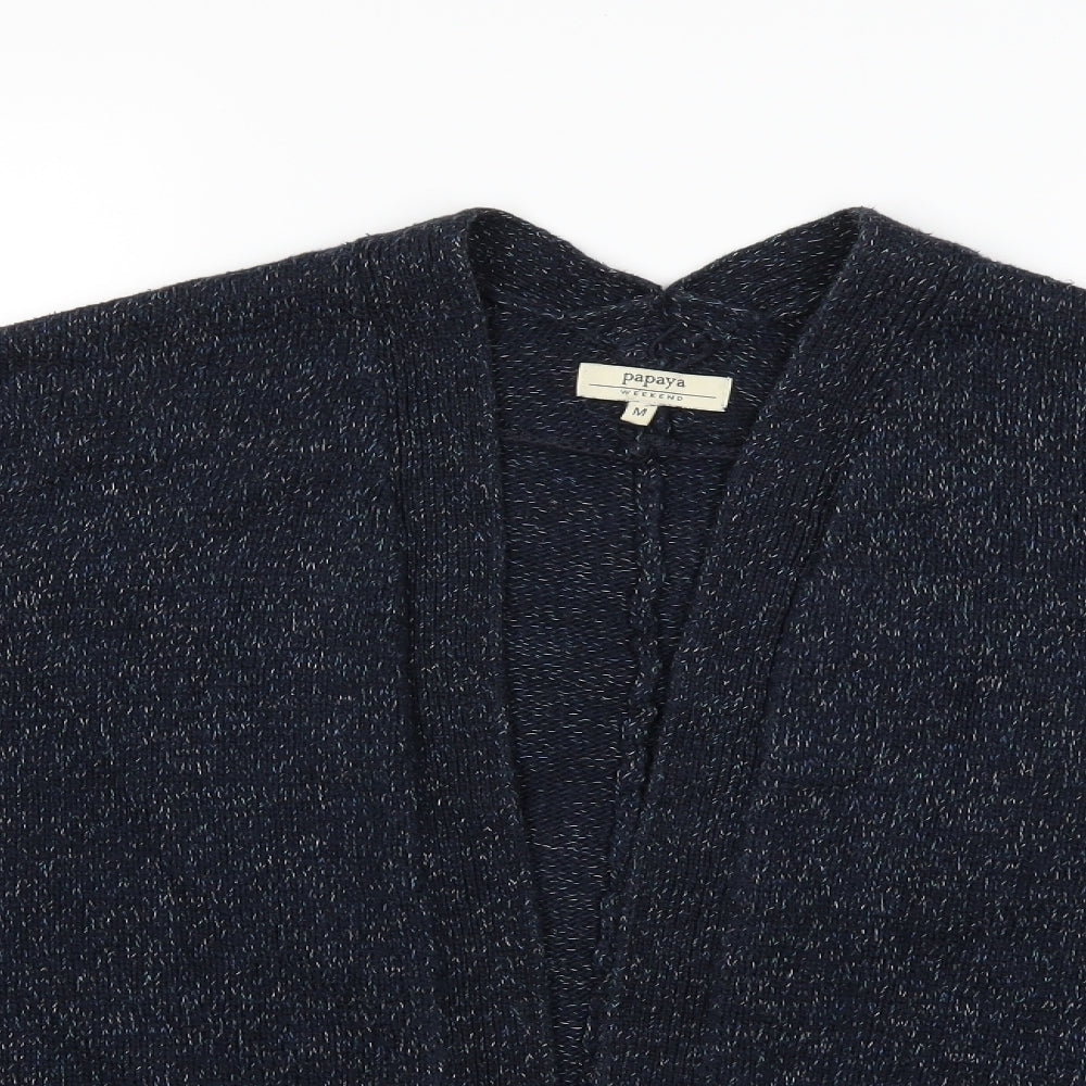Papaya Womens Blue  Knit Cardigan Jumper Size M