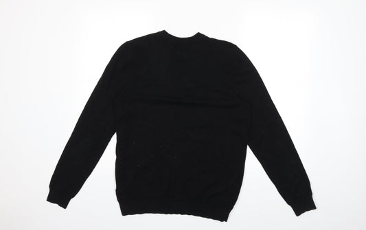 Topshop Mens Black   Pullover Sweatshirt Size S