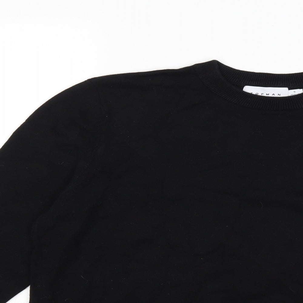 Topshop Mens Black   Pullover Sweatshirt Size S