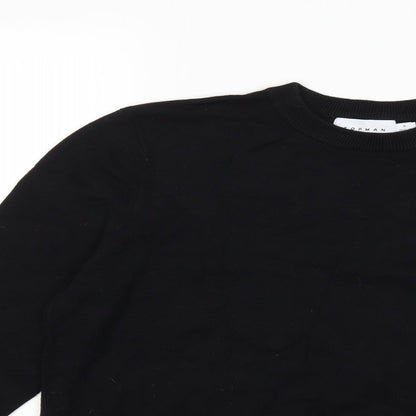 Topshop Mens Black   Pullover Sweatshirt Size S