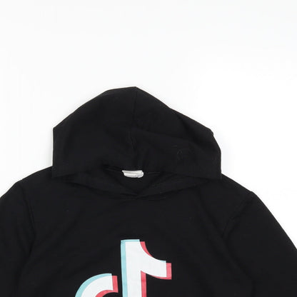 TikTok Boys Black   Pullover Hoodie Size 11 Years