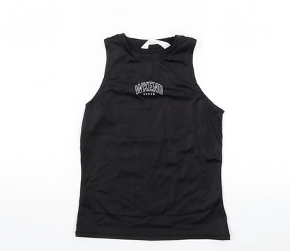 H&M Girls Black   Basic Tank Size 13 Years