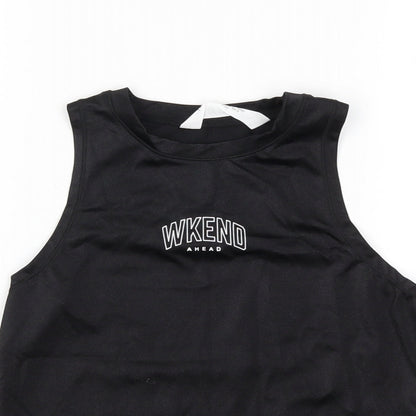 H&M Girls Black   Basic Tank Size 13 Years