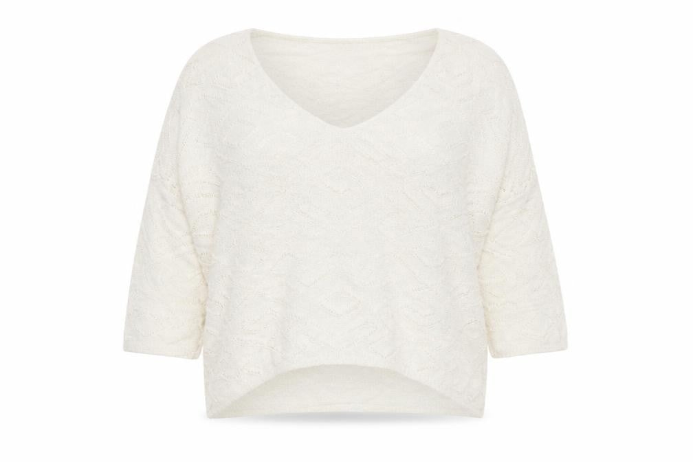 Next Womens White  Knit Pullover Jumper Size 18