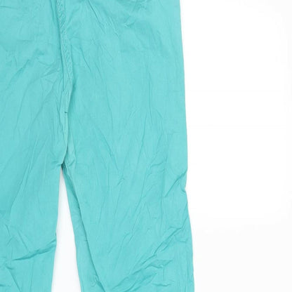 Womens UK Size 10 Up Fashion Regular Fit Chino Green Trousers