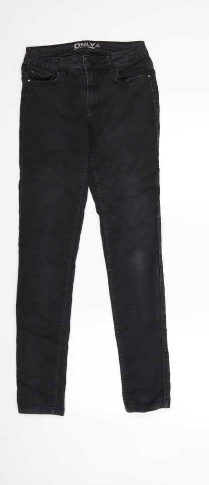 Only Womens Black  Denim Skinny Jeans Size 28 in L30 in