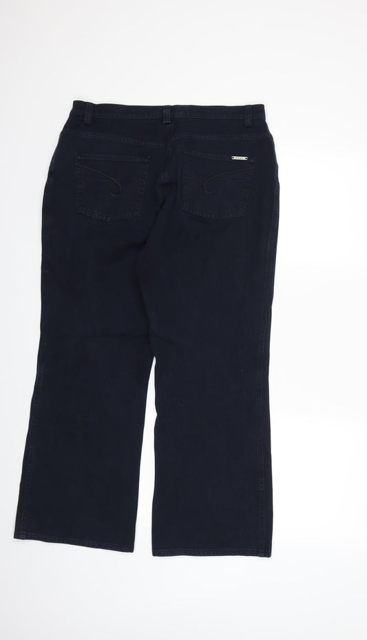 Olsen Womens Blue  Denim Straight Jeans Size 34 in L26 in