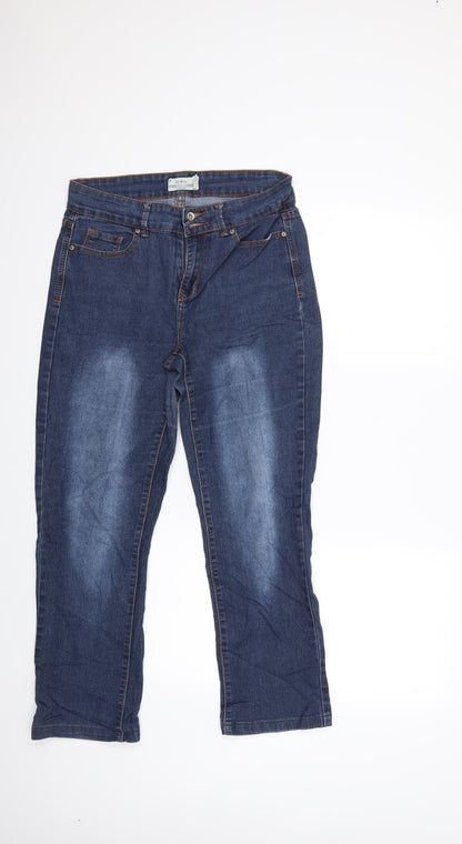 Womens UK Size 12 Janina Regular Fit Straight Blue Jeans