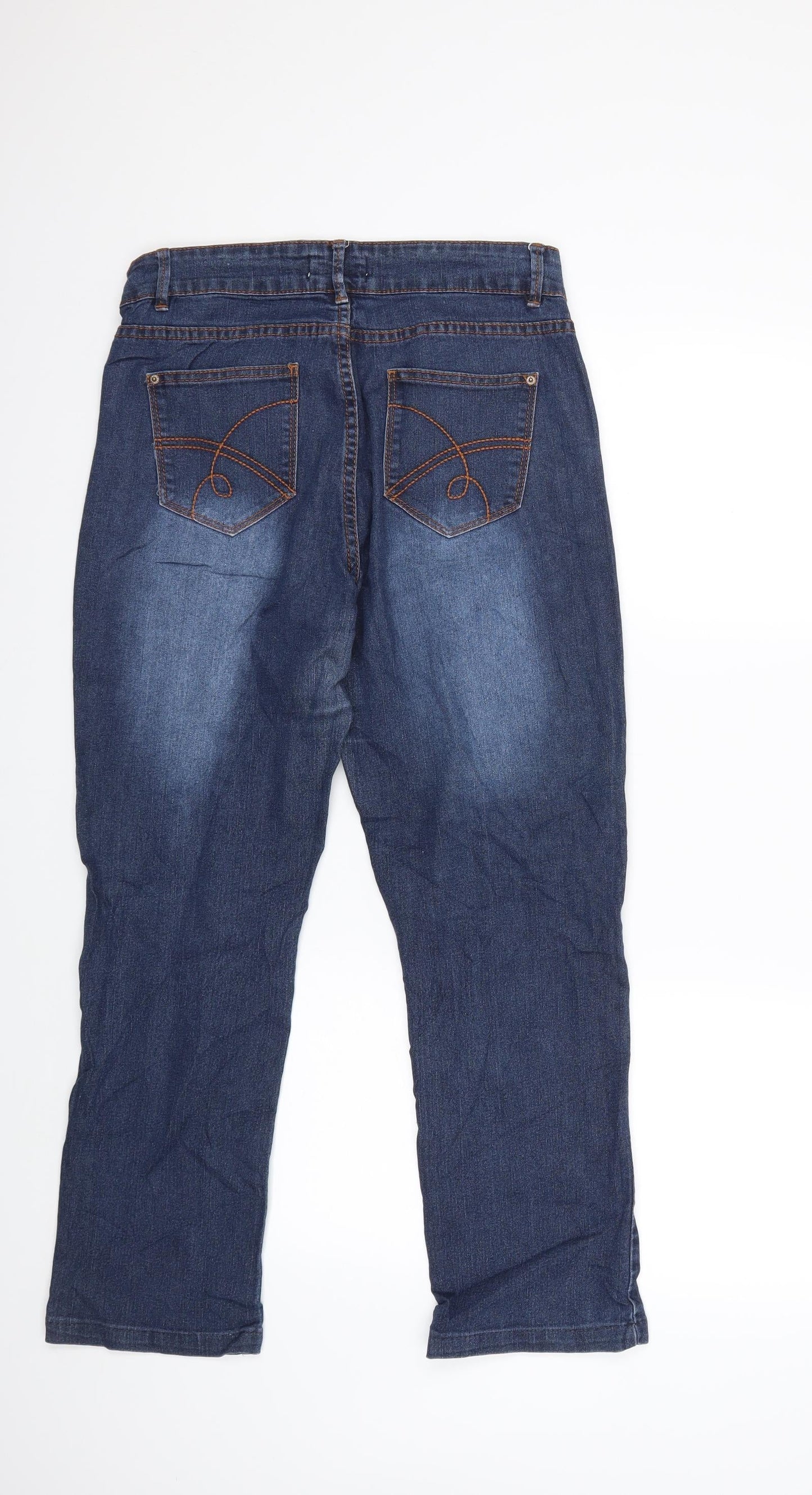 Womens UK Size 12 Janina Regular Fit Straight Blue Jeans