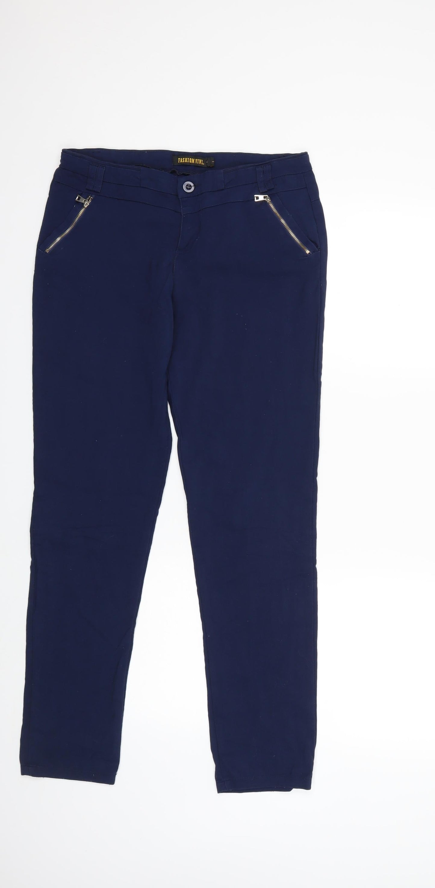 FASHION VIVI Womens Blue   Trousers  Size L L28 in