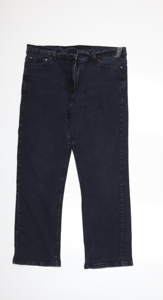 Cotton Traders Womens Blue  Denim Straight Jeans Size 36 in L26 in