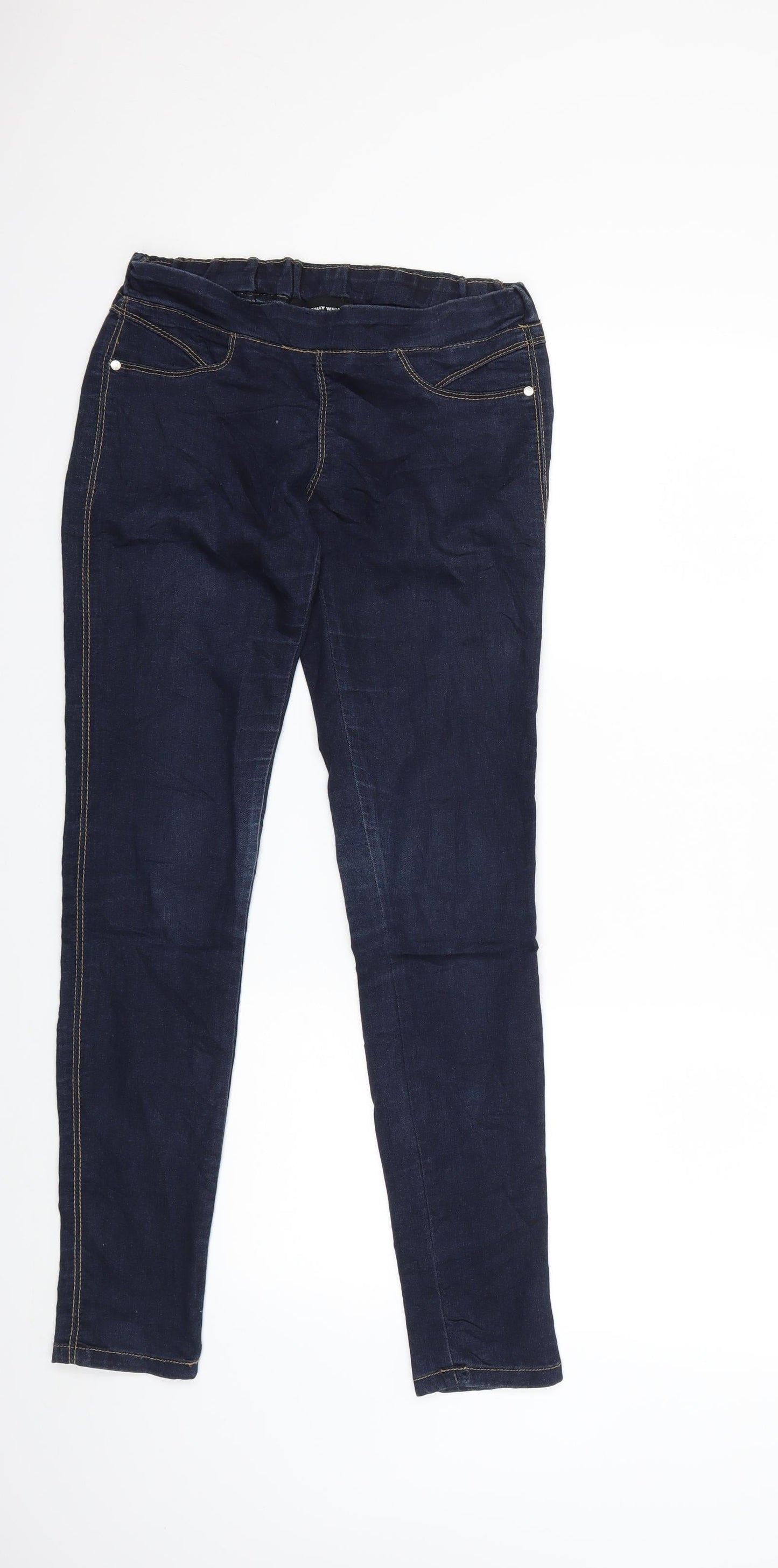 Womens UK Size 8 TALLY WEiJL Regular Fit Jegging Blue Jeans