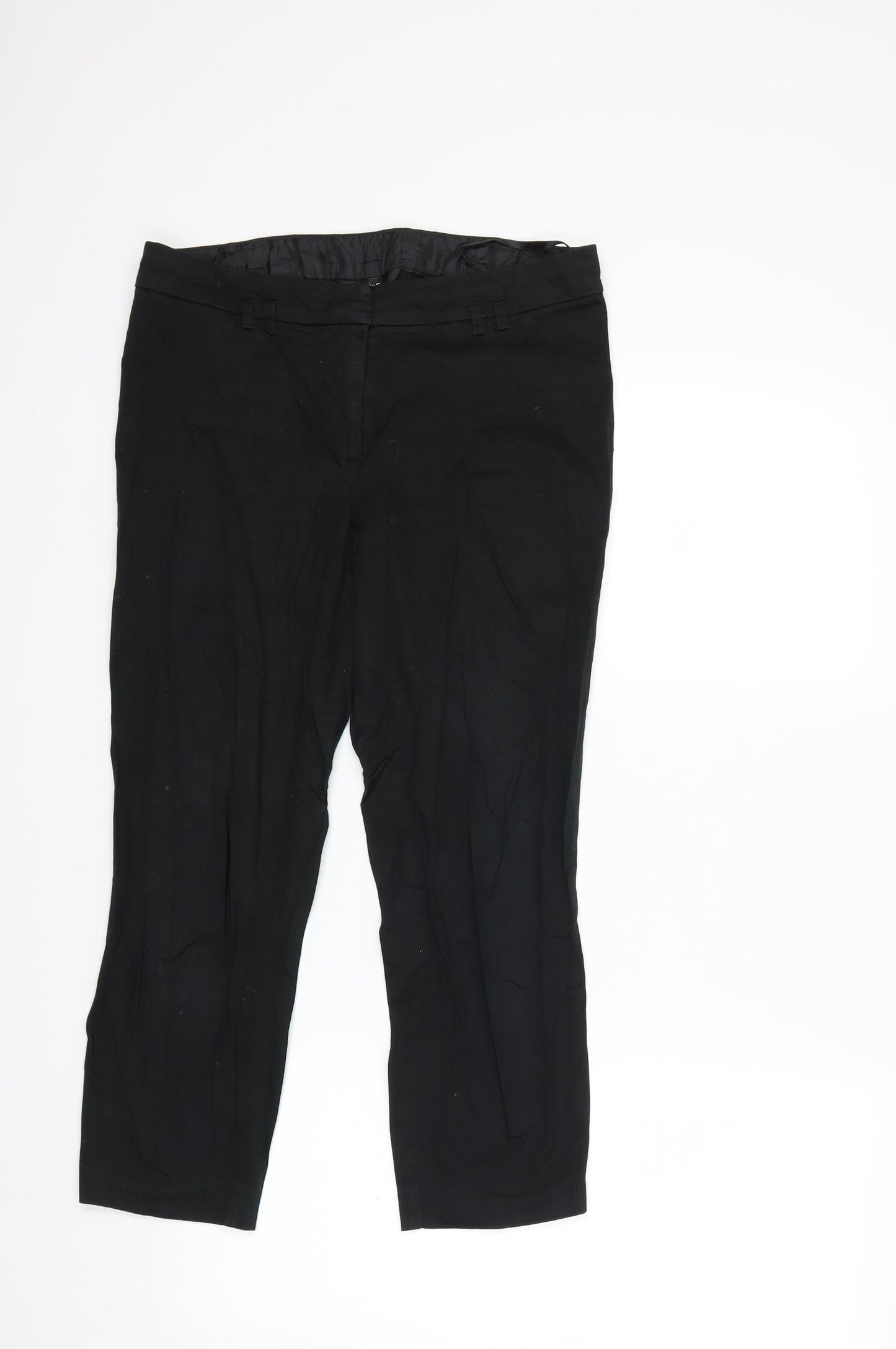 F&F Womens Black   Trousers  Size 10 L22 in