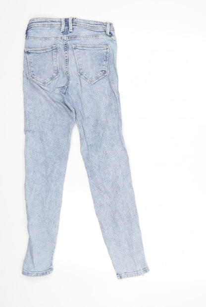 Womens UK Size 6 RESERVED Regular Fit Skinny Blue Jeans