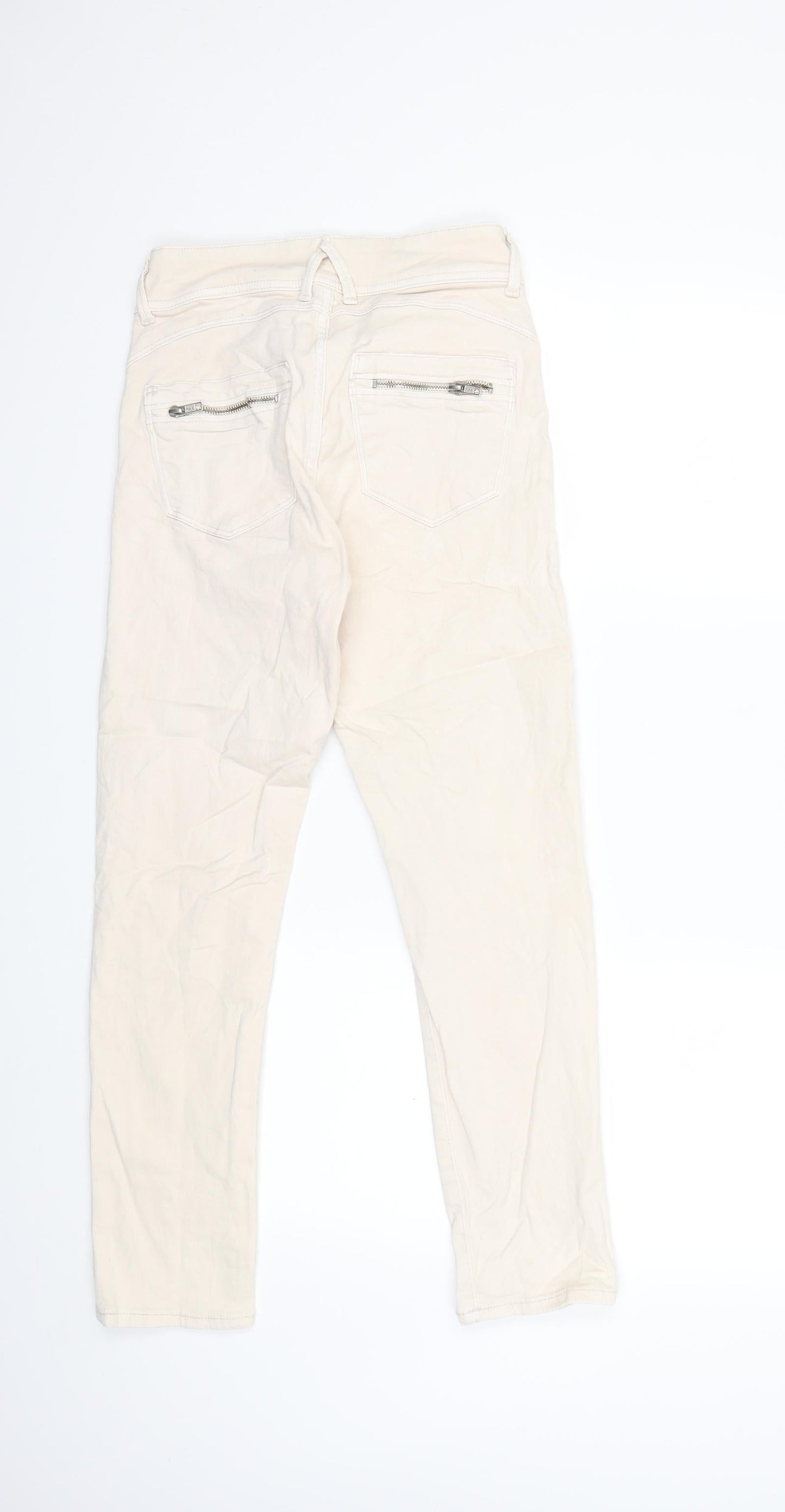 Womens UK Size 10 Lindex Regular Fit Skinny Beige Jeans