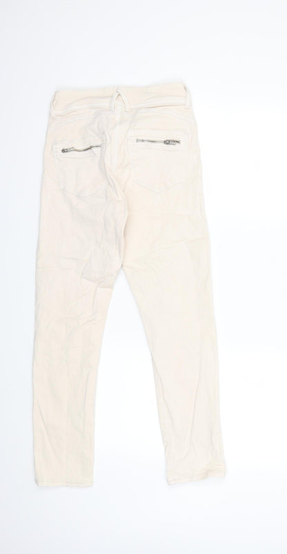 Womens UK Size 10 Lindex Regular Fit Skinny Beige Jeans