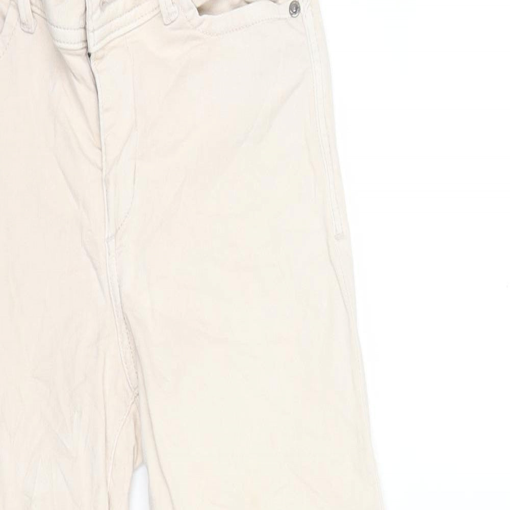 Womens UK Size 10 Lindex Regular Fit Skinny Beige Jeans