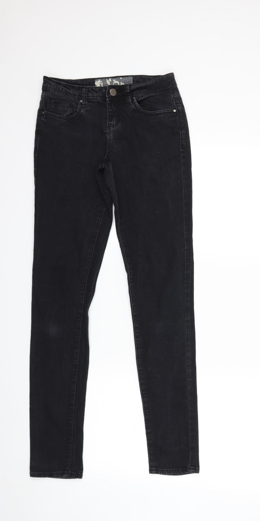 Denim & Co. Womens Black  Denim Skinny Jeans Size 8 L29 in