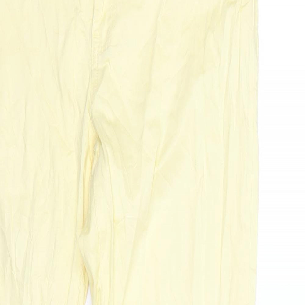 KASHITU  Womens Yellow  Denim Straight Jeans Size 34 in L28 in