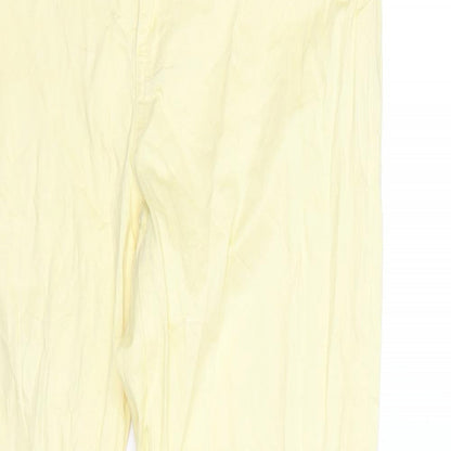 KASHITU  Womens Yellow  Denim Straight Jeans Size 34 in L28 in