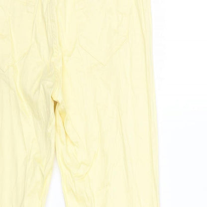 KASHITU  Womens Yellow  Denim Straight Jeans Size 34 in L28 in