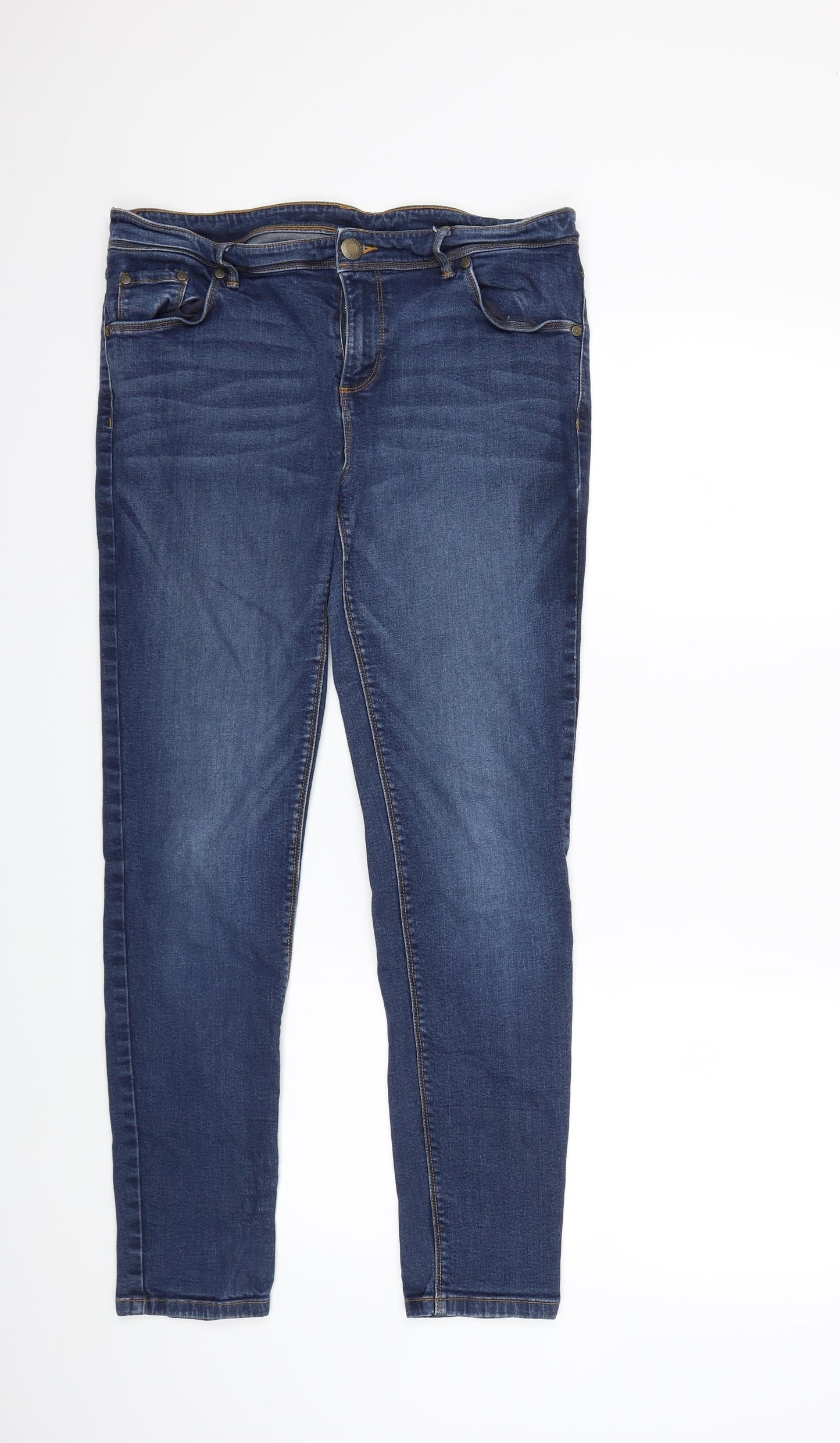 Womens UK Size 34 in Preworn Regular Fit Skinny Blue Jeans