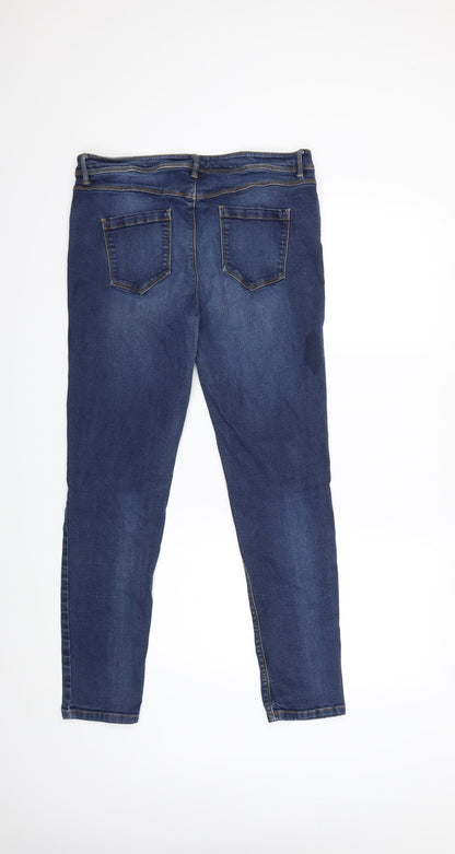 Womens UK Size 34 in Preworn Regular Fit Skinny Blue Jeans