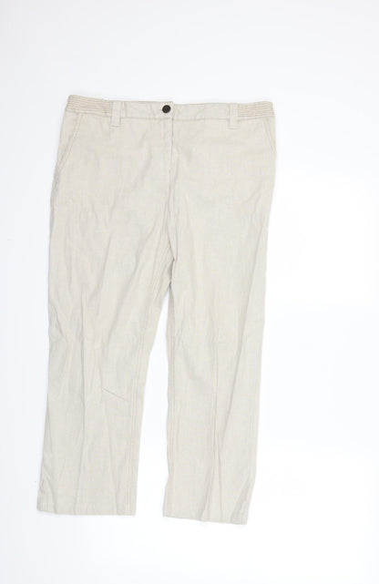 Per Una Womens Beige   Trousers  Size 14 L23 in