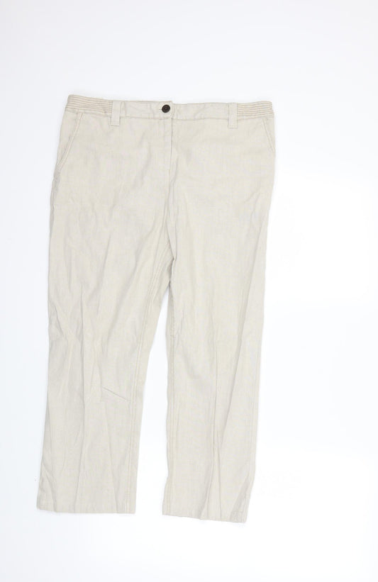 Per Una Womens Beige   Trousers  Size 14 L23 in