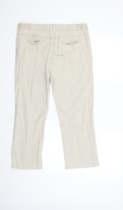 Per Una Womens Beige   Trousers  Size 14 L23 in