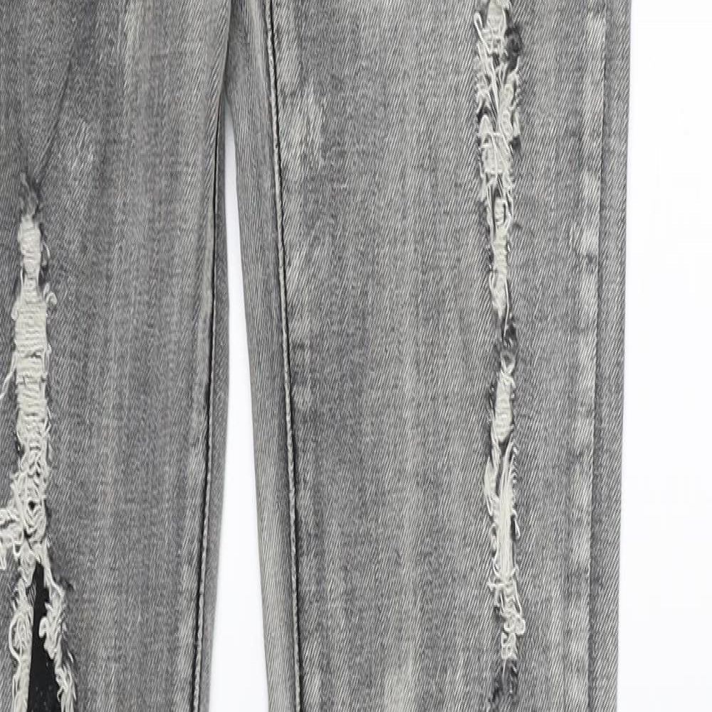 Womens UK Size 2XS TALLY WEiJL Regular Fit Skinny Grey Jeans