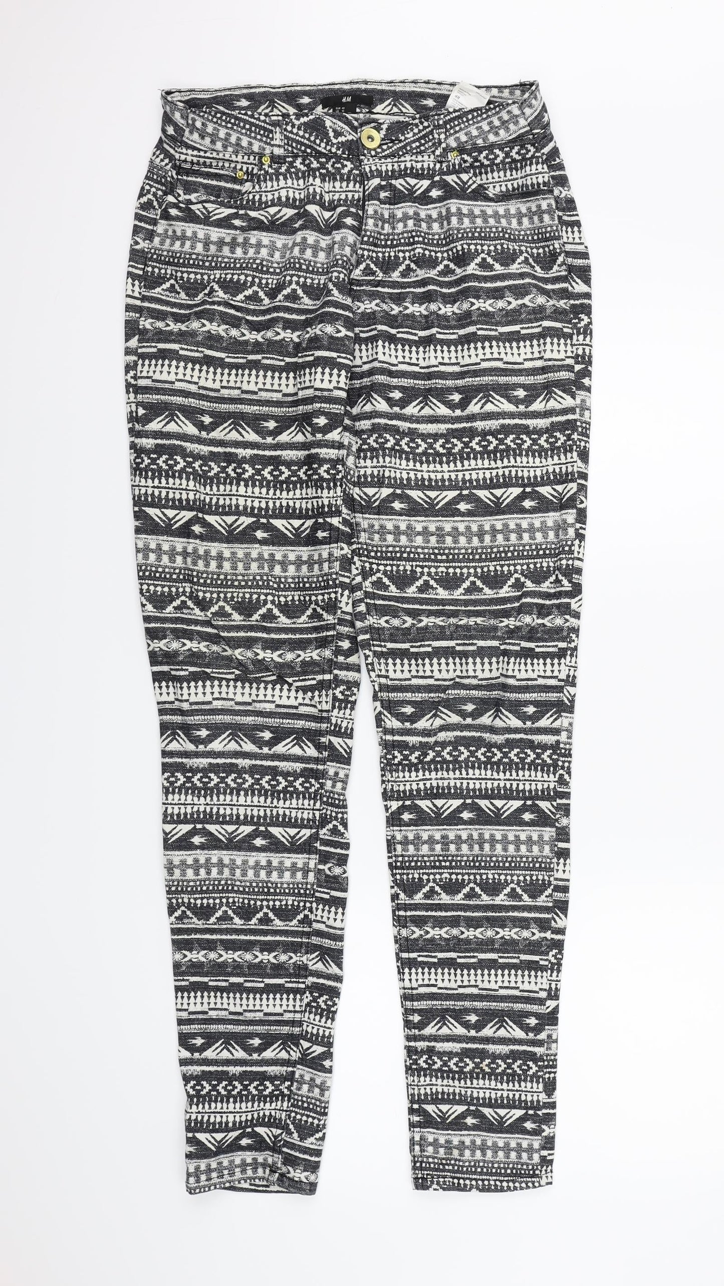 Womens UK Size 12 H&M Regular Fit Skinny Black Jeans